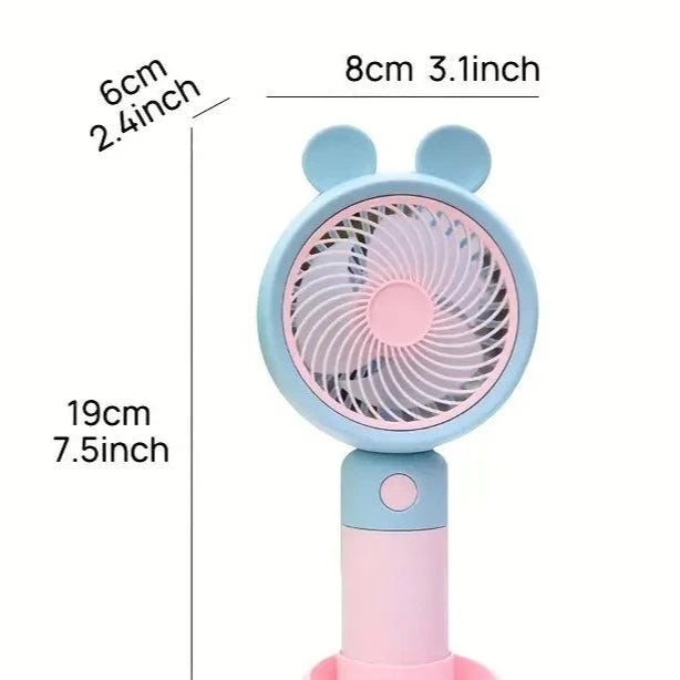 Cute Bear Ear Fan, Rechargeable Mini Small Fan, Portable Pocket Desktop Fan, Electric Handheld Fan, Small Desk Personal Fan, Mini Pocket Cooling Fan Cute Bear Ear Fan, Rechargeable Mini Small Fan, Portable Pocket Desktop Fan, Electric Handheld Fan, Small Desk Personal Fan, Mini Pocket Cooling Fan